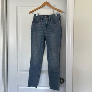 Light Wash Madewell Curvy High-Rise Skinny Jeans
